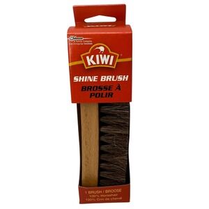 Kiwi Shine Brush 100% Horsehair Bristles‎ Top Quality Natural Wood Handle
